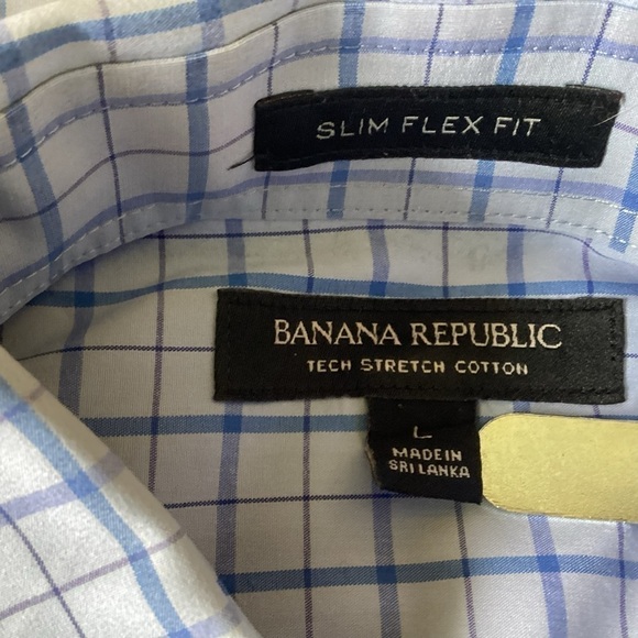 Banana Republic Men’s Plaid Long Sleeve Button Down Shirt.  Size L - Picture 3 of 5